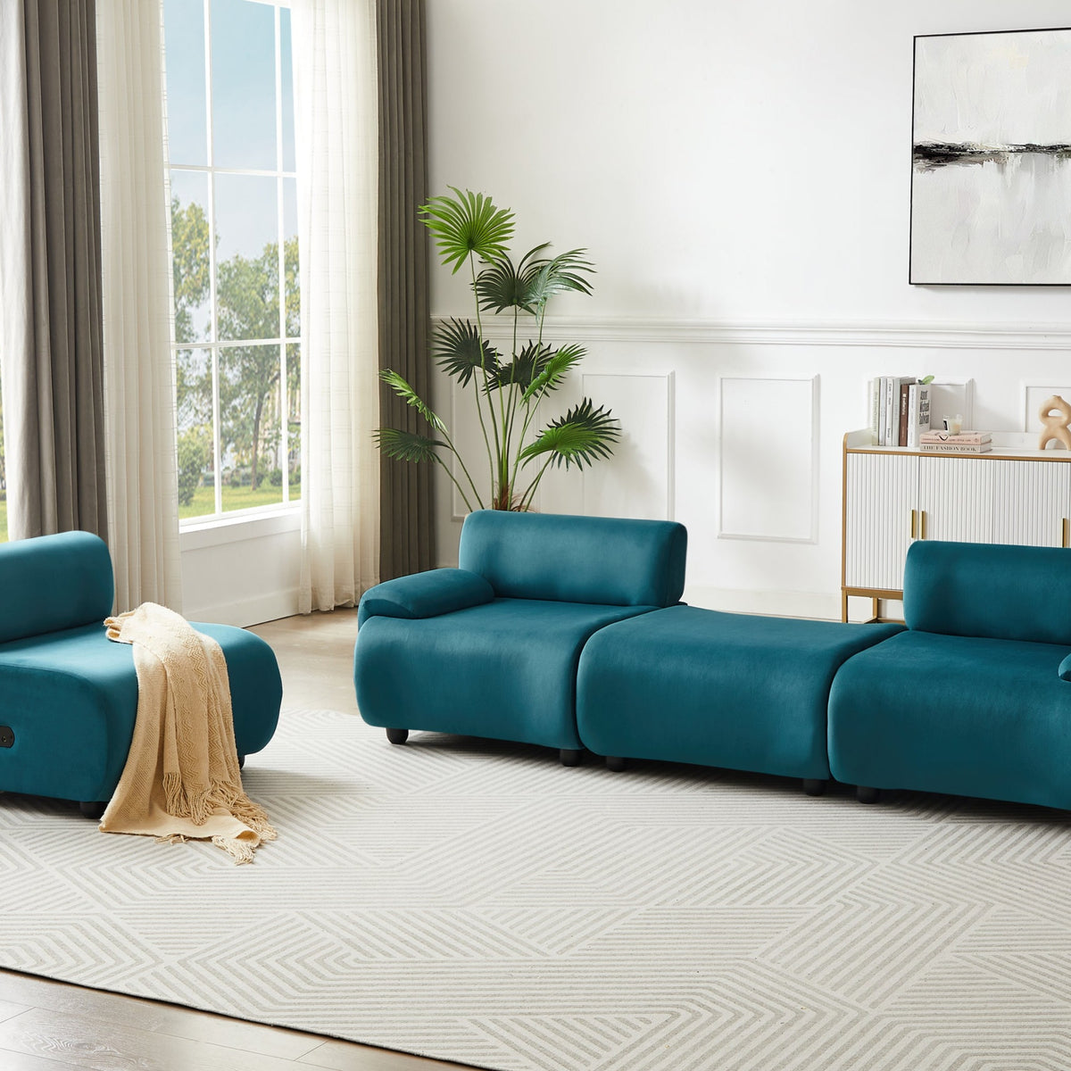 Layla Modern Sofa and Ottoman