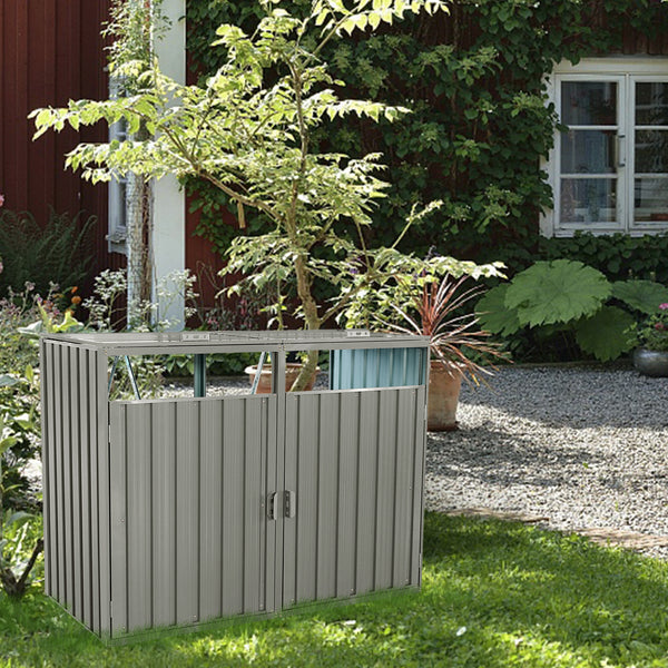 Galvanized Trash Storage Container