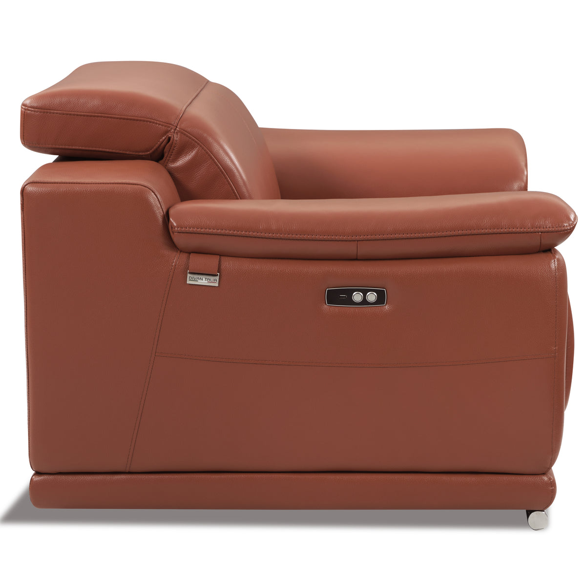 Global United Genuine Italian Leather Power Reclining Loveseat