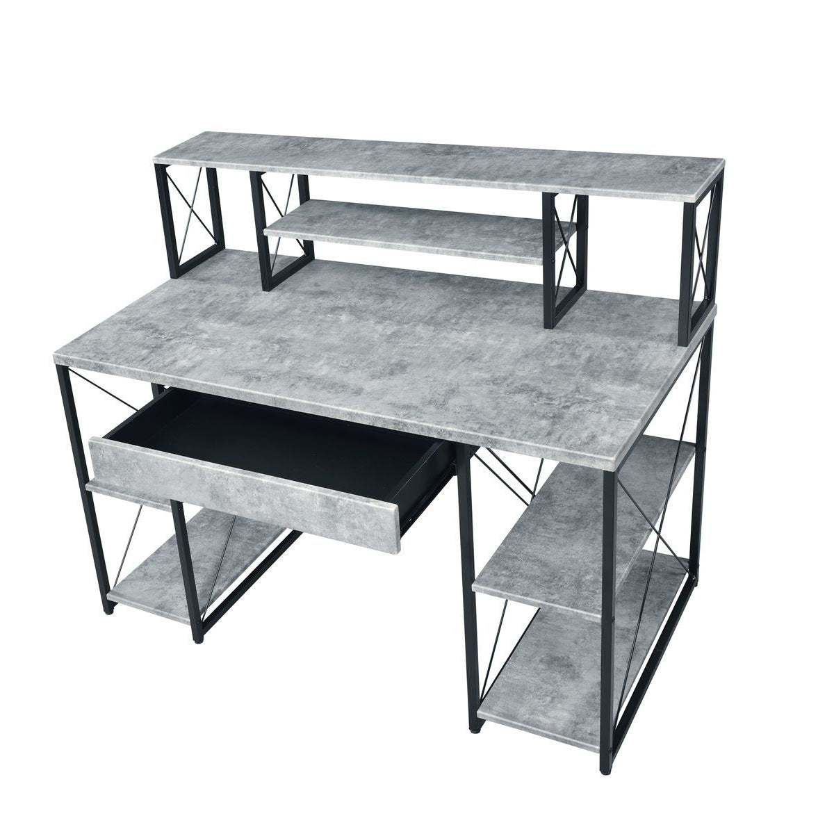 Faux Concrete Grey Desk