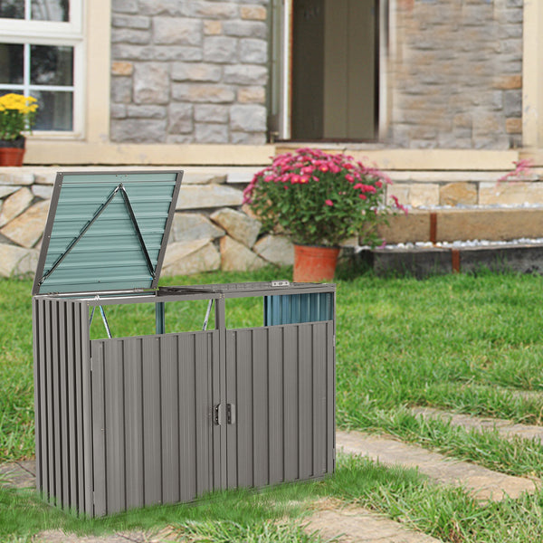 Galvanized Trash Storage Container