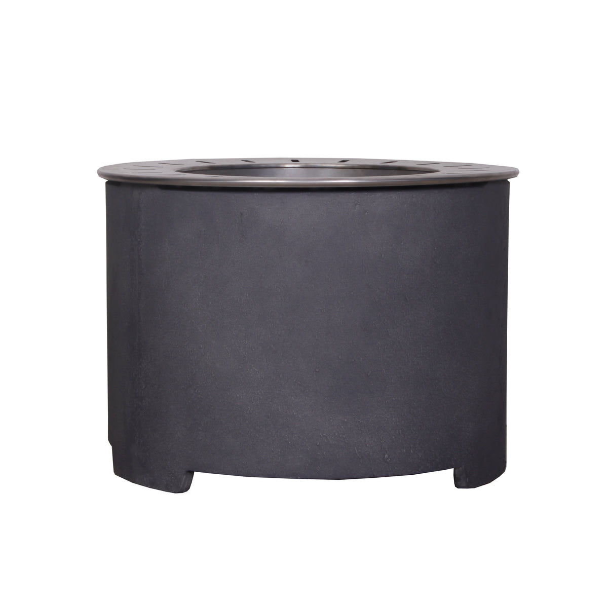 Dark Grey Faux Concrete Smokeless Fire Pit