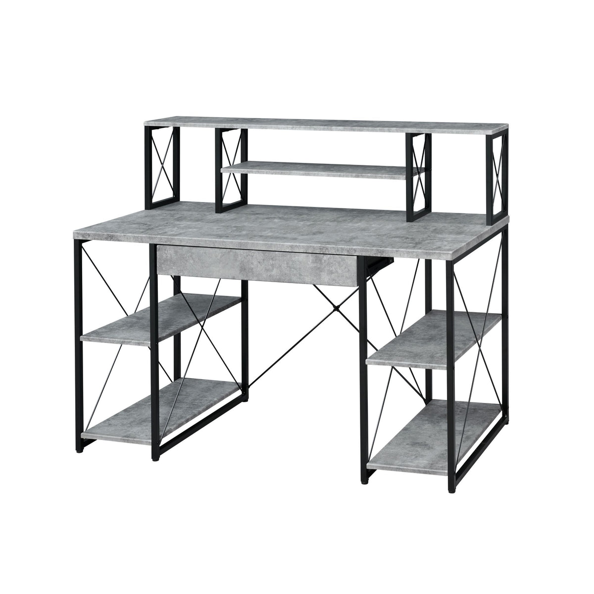 Faux Concrete Grey Desk