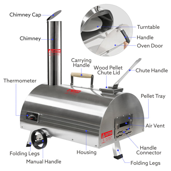 12" Semi-Automatic Pizza Oven