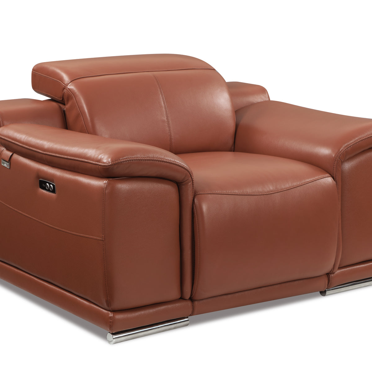 Global United Genuine Italian Leather Power Reclining Chair