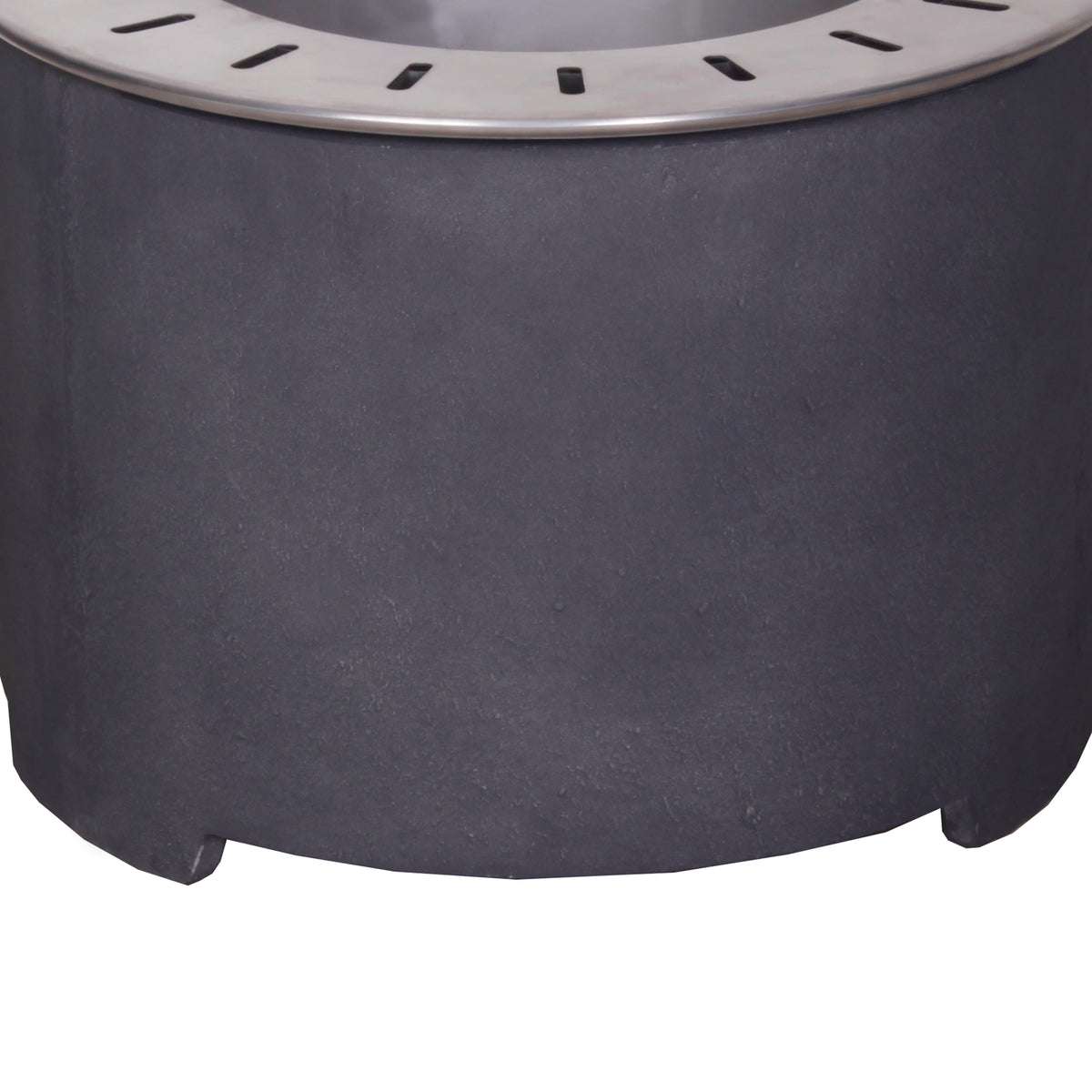 Dark Grey Faux Concrete Smokeless Fire Pit