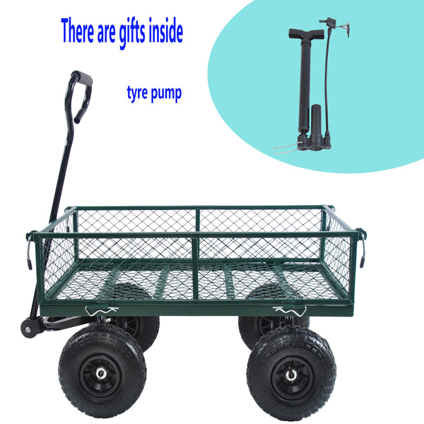 Metal Wagon Cart-Green