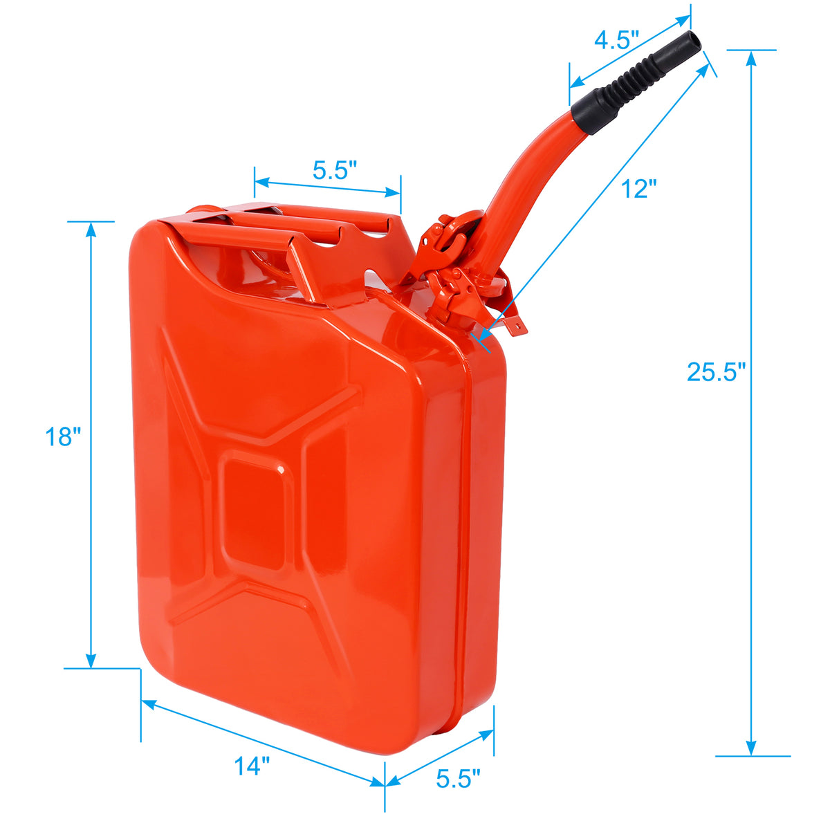 5 Gallon Jerry Fuel Can with Flexible Spout