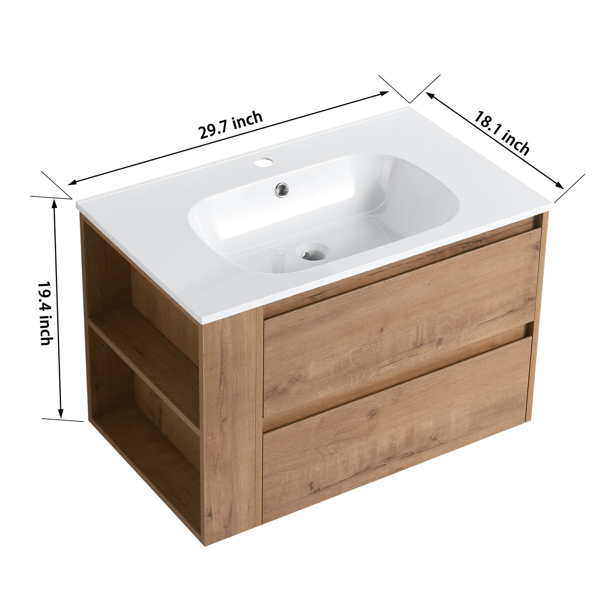 30" Soft Close Bathroom vanity