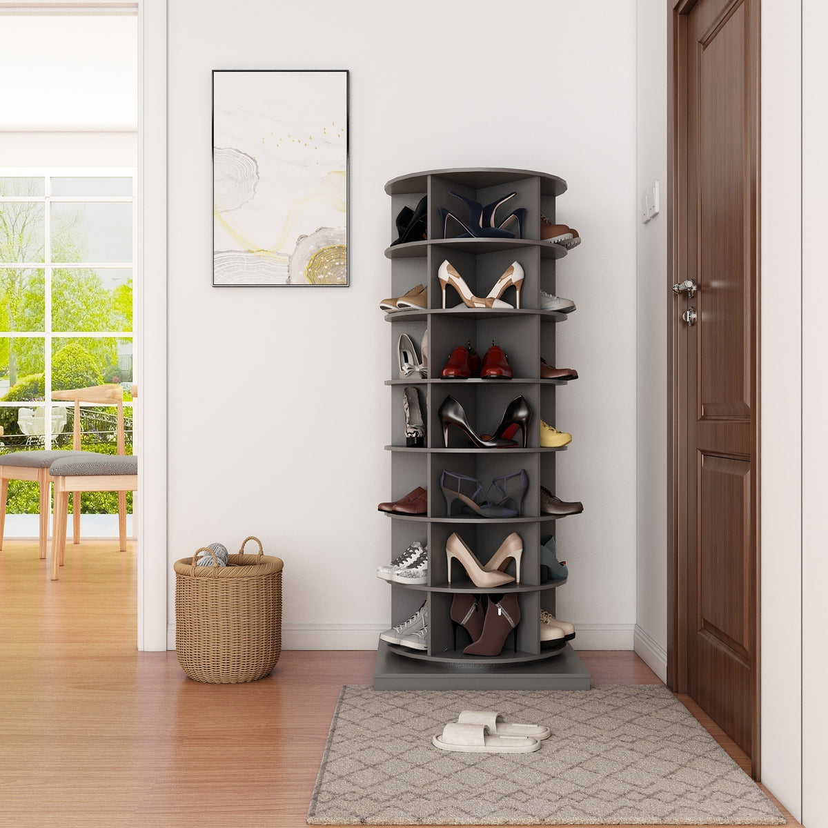 Rotating Shoe Display for 26 Pairs of Shoes