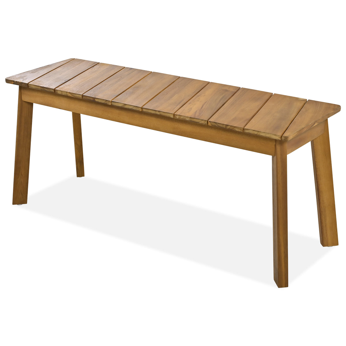 Outdoor Wooden Table and Bench Set 3-Pieces