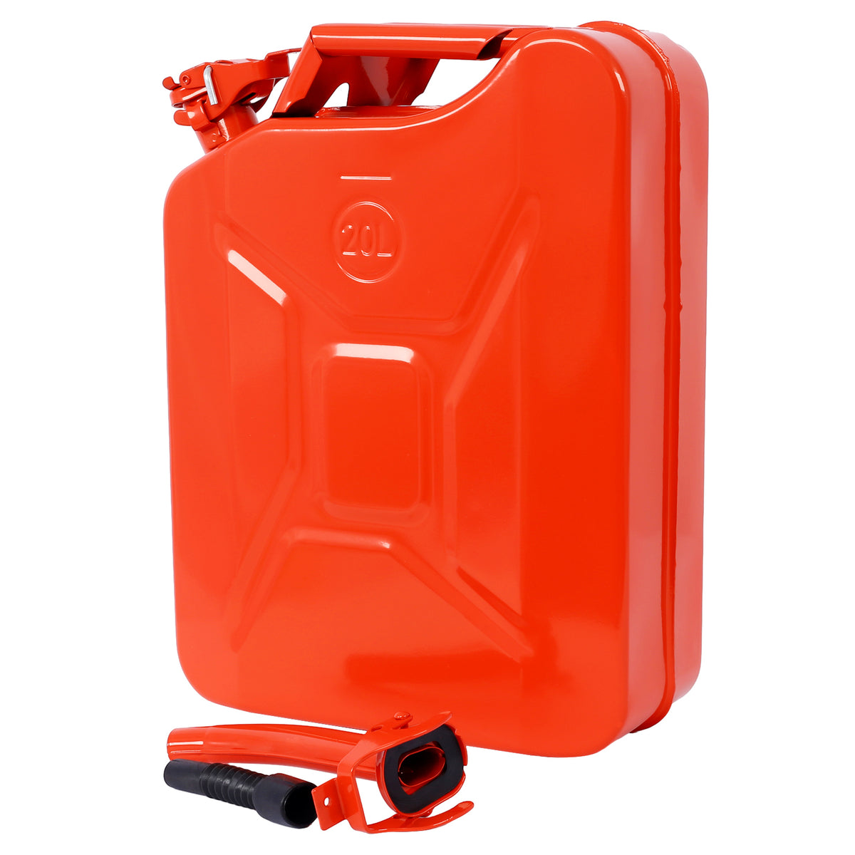 5 Gallon  Red Steel Jerry Fuel Gas Can with Spout