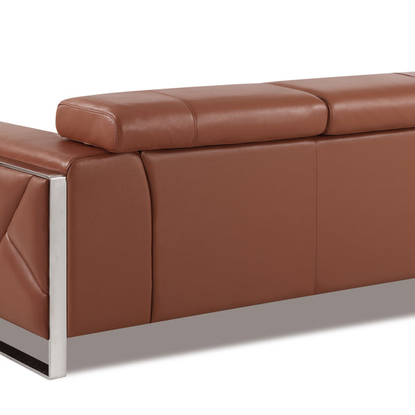 Global United Top Grain Italian Leather  Loveseat