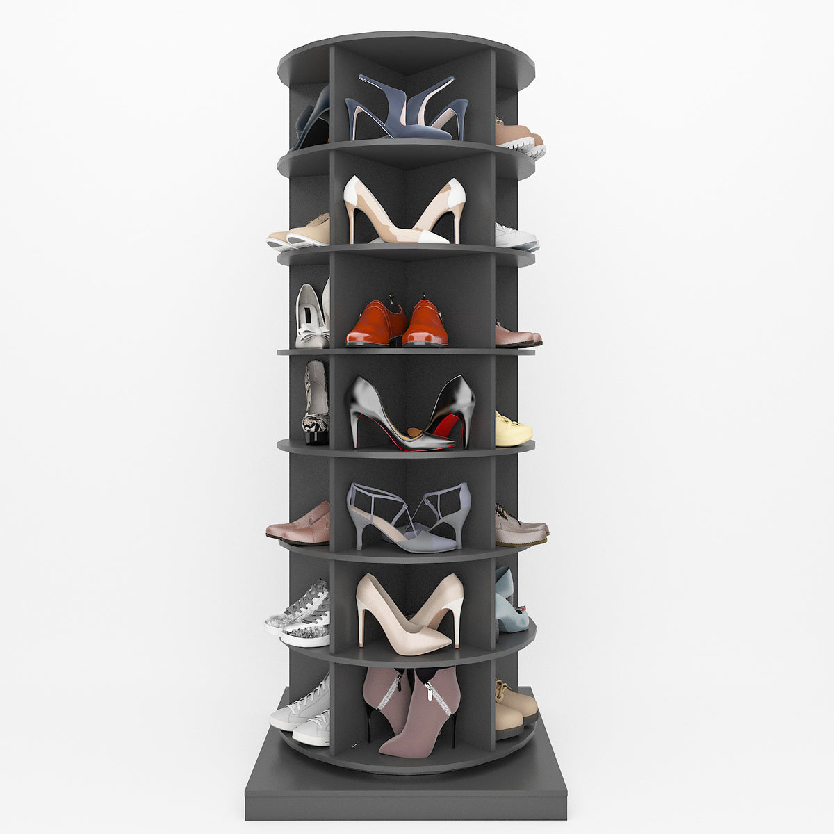 Rotating Shoe Display for 26 Pairs of Shoes