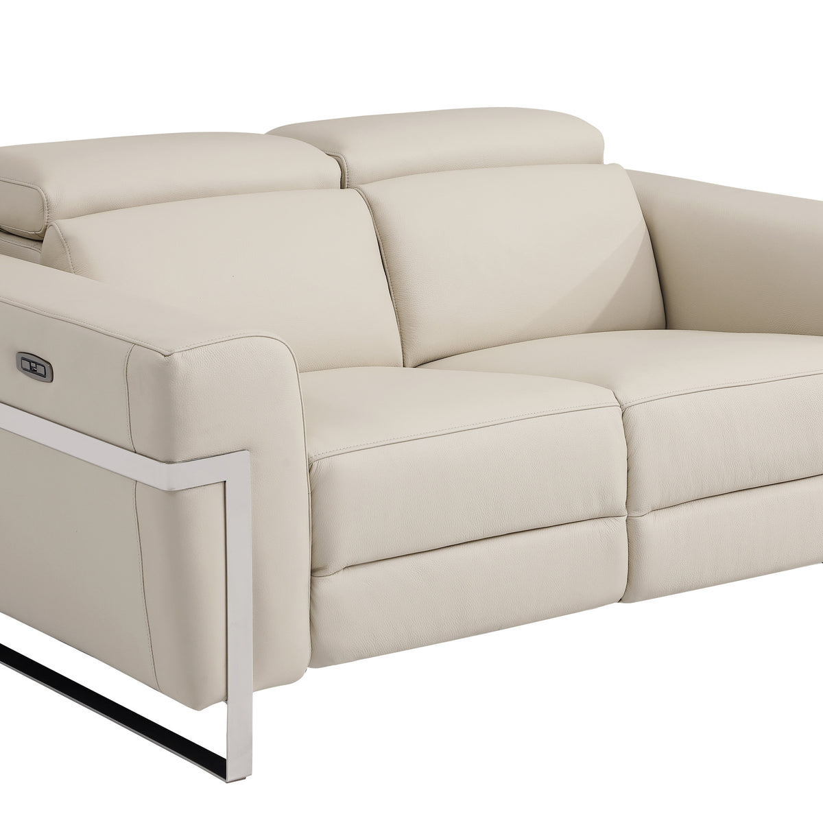 Global United Top Grain Italian Leather Loveseat with Power Recliner