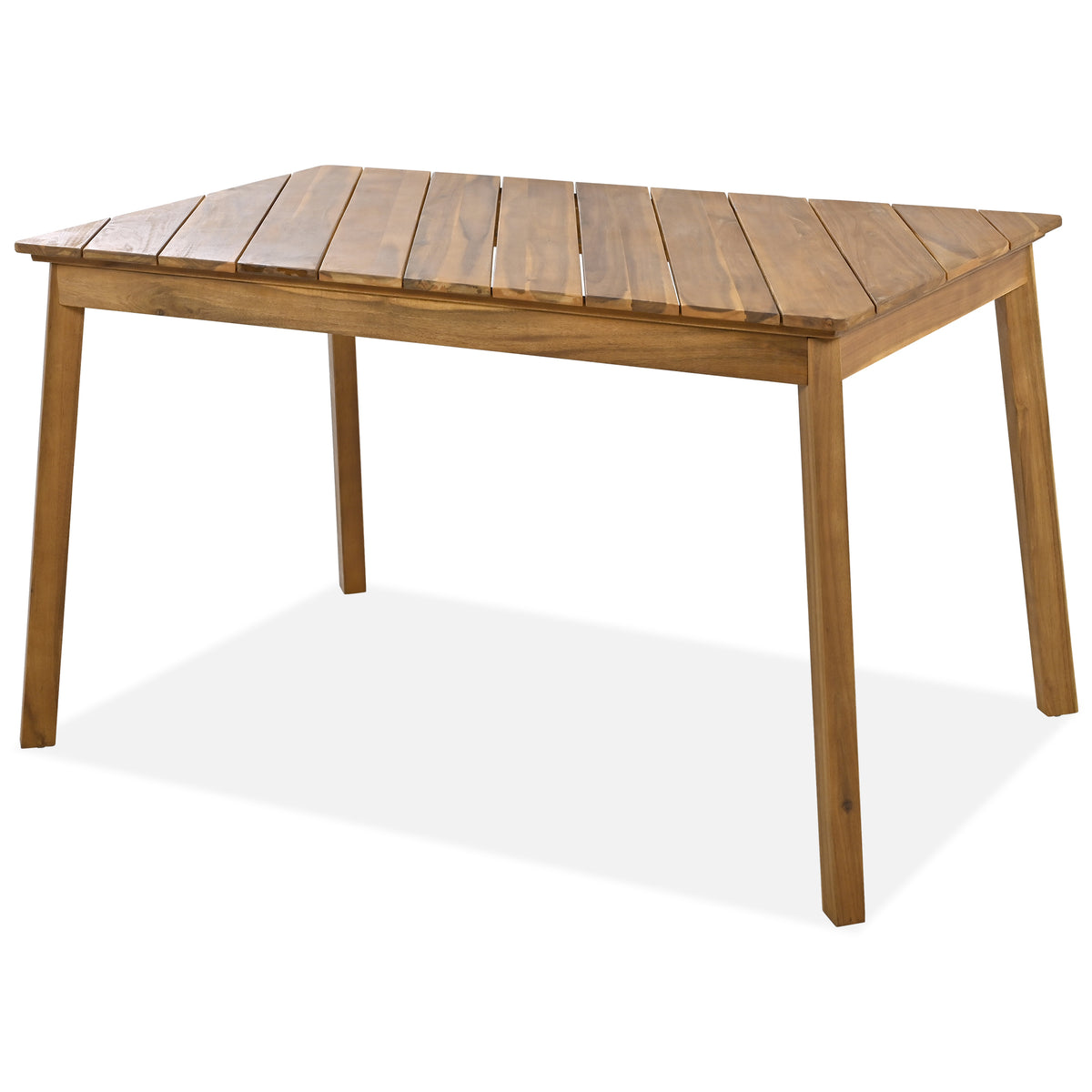 Outdoor Wooden Table and Bench Set 3-Pieces