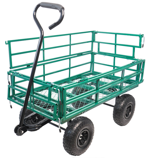 Green Gardening Wagon Cart